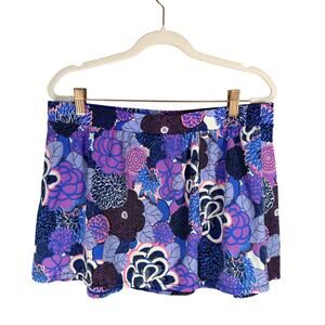 Miraclesuit x Talbots Swim Skirt Womens 14 Light Control Blue Floral Separate